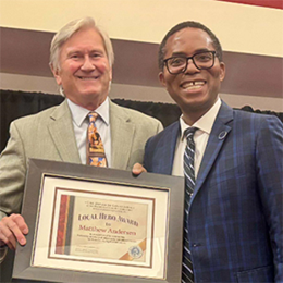 Local Hero C. "Matt" Andersen with WSBA President Francis Adewale
