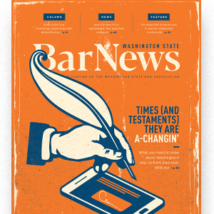 Cover of September 2022 issue of Bar News
