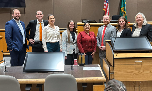 Taking the Oath of Attorney at at Benton & Franklin Counties Superior Court in Tri-Cities.
