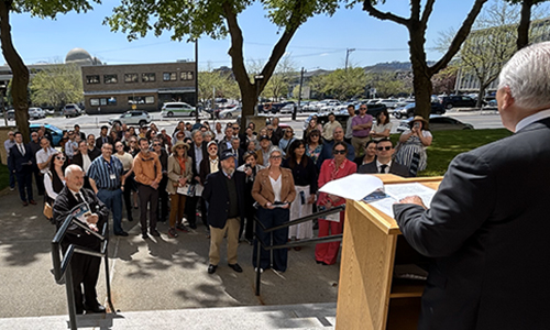 Law Day 2025 at the steps of the Spokane County Courthouse.