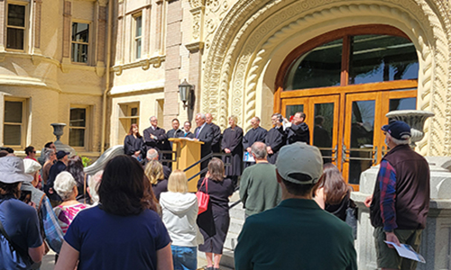 Law Day 2025 at the steps of the Spokane County Courthouse.