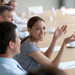 Woman in a meeting